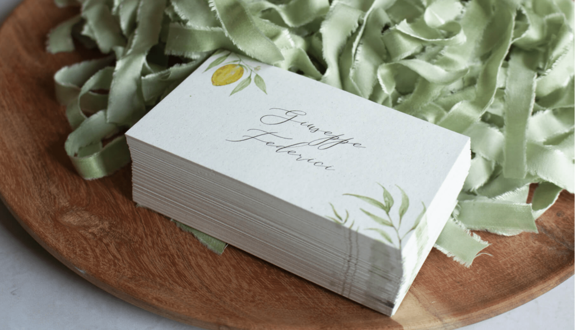 Vegan Food paper Wedding Stationery
