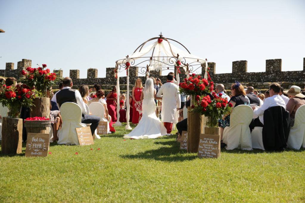 Outdoor Wedding Ceremony in an Italian Castle
